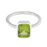 Lakshmi Trendy Green Solitaire Ring Peridot Green